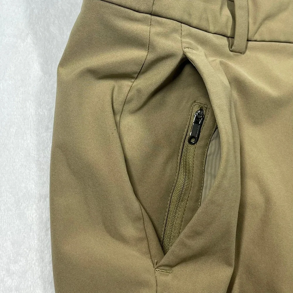 Lululemon Commission Shorts Mens 34 Tan Performance Golf Chino Tech *Flaw